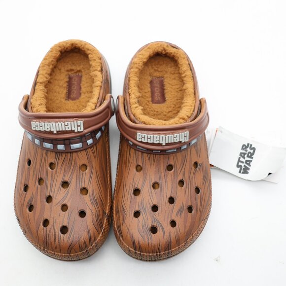 NWOB Crocs x Star Wars Chewbacca Men's 5 Women's 7 Classic Lined Clog Sandals - Picture 2 of 10